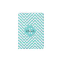 Turquoise Chevron Monogram