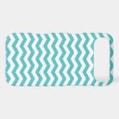 Turquoise chevron zig zag textured zigzag pattern Case-Mate iPhone case (Back (Horizontal))