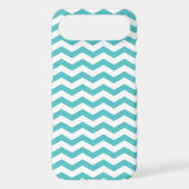 Turquoise chevron zig zag textured zigzag pattern Case-Mate iPhone case (Back)