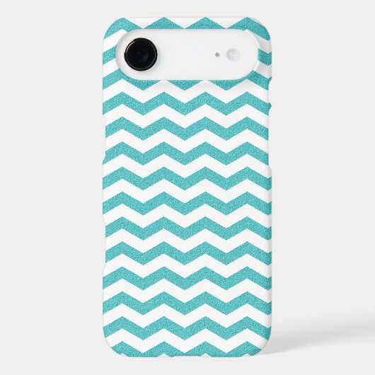 Turquoise chevron zig zag textured zigzag pattern Case-Mate iPhone case (Back)