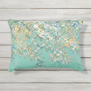 Turquoise Chic Unique Pattern Outdoor Pillow