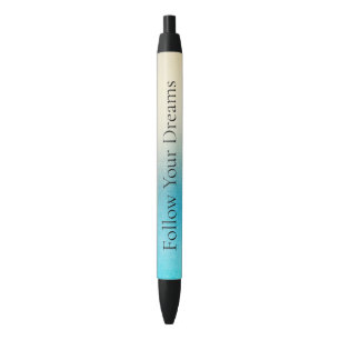 Turquoise Chic White Aqua Blue Pen