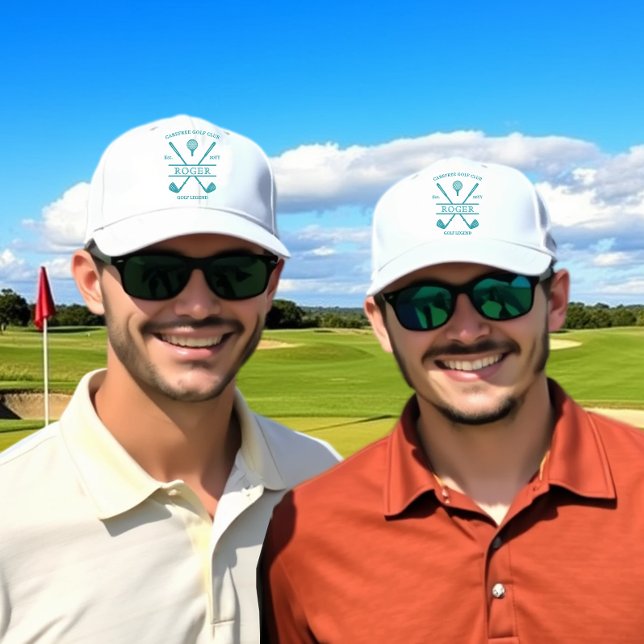 Turquoise Classic Golf Club Name Trucker Hat (Creator Uploaded)