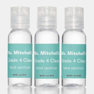 Turquoise Classroom Hand Sanitizer