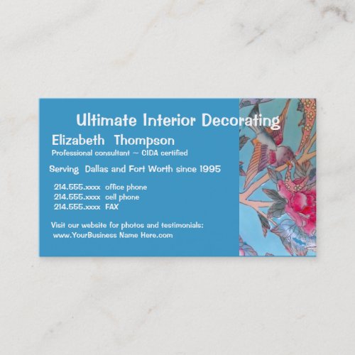 Turquoise Cloisonne Art Business Card Templates