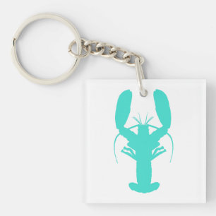 Turquoise Coastal Lobster Keychain