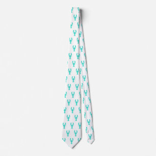 Turquoise Coastal Lobster Neck Tie