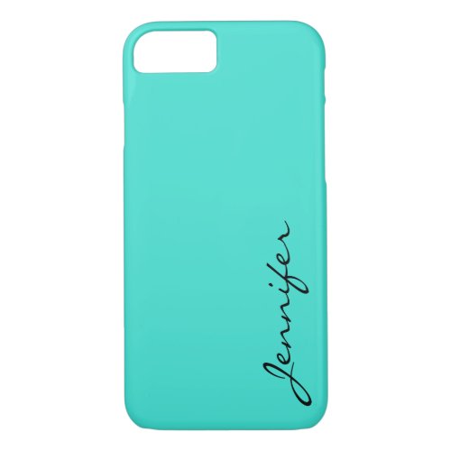 Turquoise color background iPhone 87 case