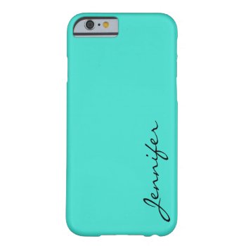 Turquoise Color Background Barely There Iphone 6 Case by NhanNgo at Zazzle