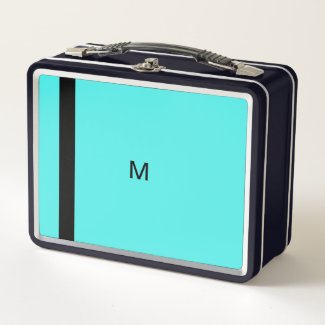 Turquoise Contemporary Modern Minimalist Monogram