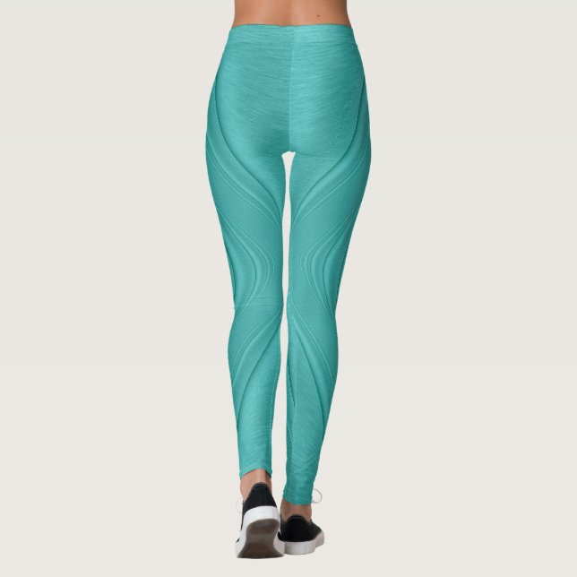 Turquoise Contour Leggings (Back)