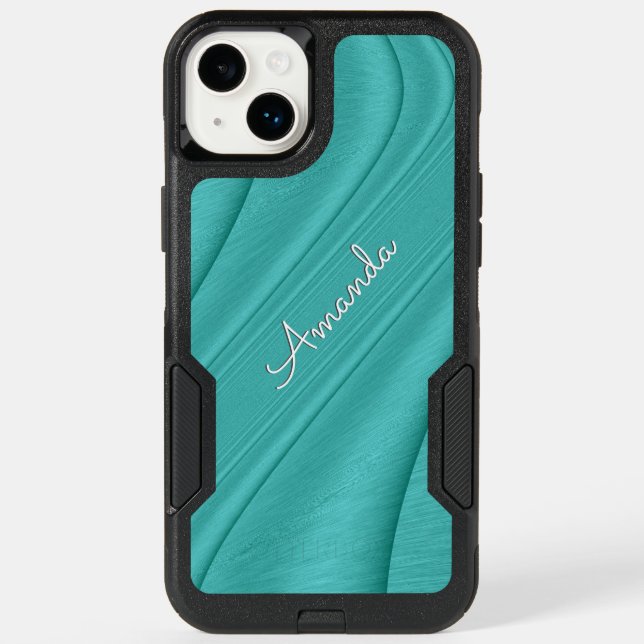 Turquoise Contour Otterbox iPhone Case (Back)