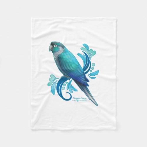 Turquoise Conure Fleece Blanket