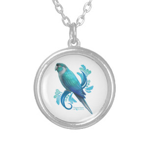 Turquoise Conure Silver Plated Necklace