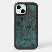 Turquoise Copper Patina Organic Hand Made Print