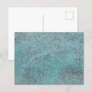 Turquoise Copper Patina texture gift Holiday Postcard