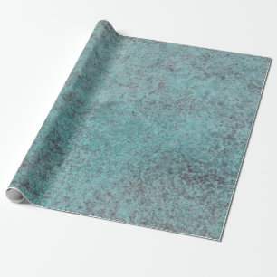 Turquoise Copper Patina texture gift Wrapping Paper
