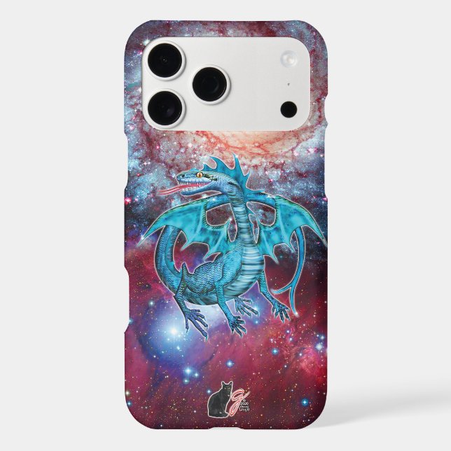 Turquoise Cosmic Dragon Case-Mate iPhone Case (Back)