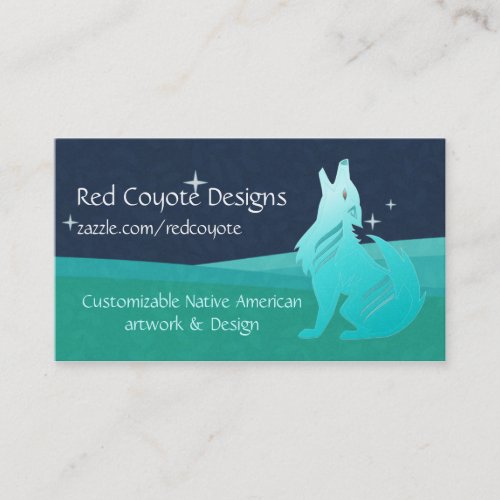 Turquoise Coyote Business Card