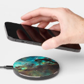 Turquoise Crab Nebula Wireless Charger (Hand)