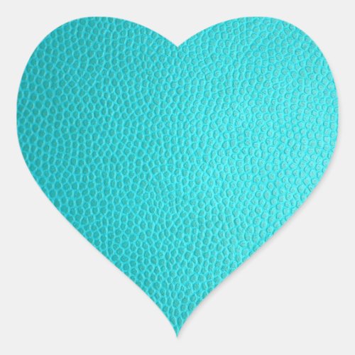 Turquoise Create Your Own Blank Template Heart Sticker