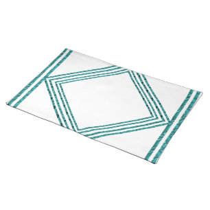 Turquoise Crepe Diamond Placemat