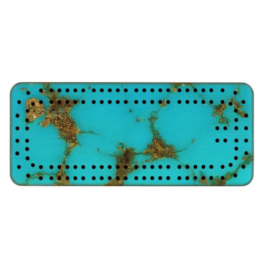 "Turquoise Cribbage Board" (Front (Horizontal))