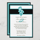 Turquoise Custom Outline Color Invitation (Front/Back)