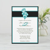 Turquoise Custom Outline Color Invitation (Standing Front)