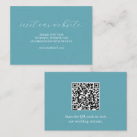 Turquoise Customized Wedding Insert Cards