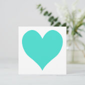 Turquoise Cute Heart (Standing Front)