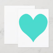 Turquoise Cute Heart (Front/Back)