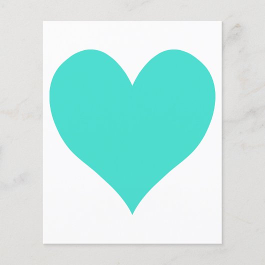Turquoise Cute Heart (Front)