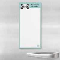 Turquoise Cute Panda Bear & Paws Add Your Name