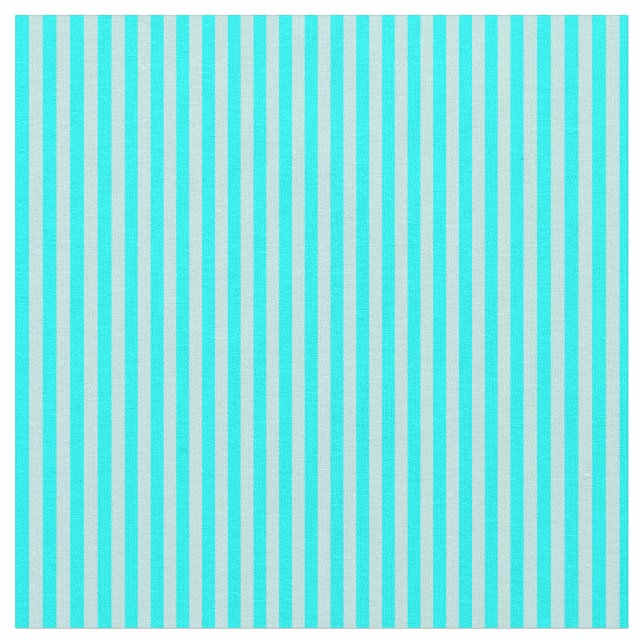 Turquoise & Cyan Colored Lines Pattern Fabric (Close Up)