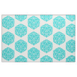 Turquoise D20 Dice Fabric