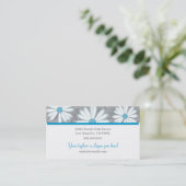Turquoise Daisy for Florists Greenhouse Gardeners Business Card (Standing Front)