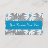 Turquoise Daisy for Florists Greenhouse Gardeners Business Card (Back)