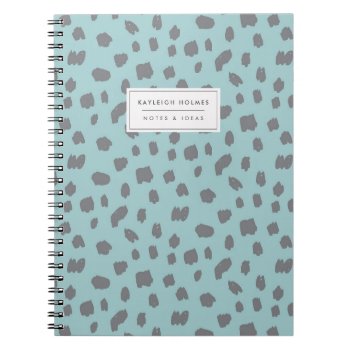 Turquoise Dalmatian Notebook by Low_Star_Studio at Zazzle