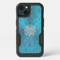 Turquoise Damask Celtic Knot