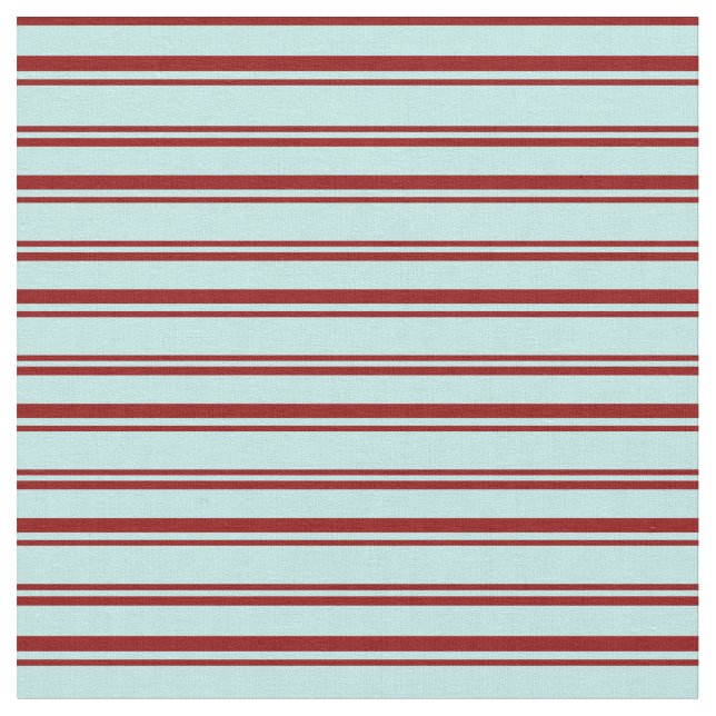 Turquoise & Dark Red Lined/Striped Pattern Fabric (Close Up)
