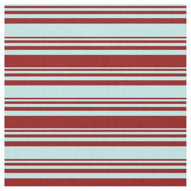 Turquoise & Dark Red Lines Fabric (Close Up)