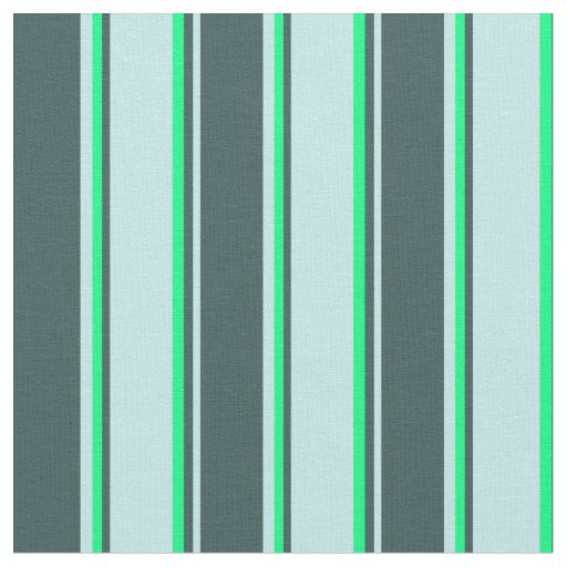 Turquoise, Dark Slate Gray, and Green Pattern Fabric