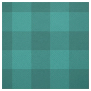 turquoise dark teal checkered plaid fabric