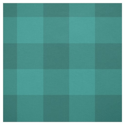 turquoise dark teal checkered plaid fabric