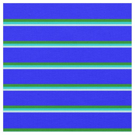 Turquoise, Dark Turquoise, Green & Blue Pattern Fabric