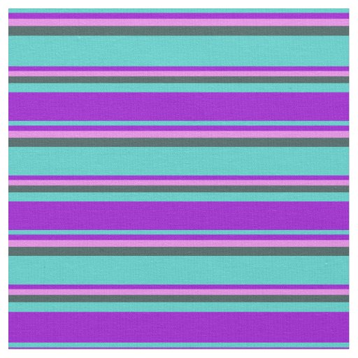 Turquoise, Dark Violet, Violet & Dark Slate Gray Fabric