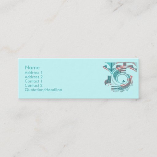 Customizable Turquoise Dawn Profile Cards Business Card