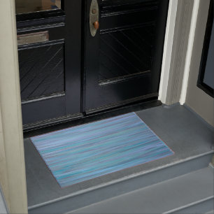 Turquoise Decor Blue Teal Calm Water Brushstroke Doormat