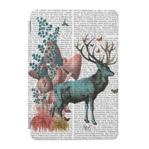 Turquoise Deer in Mushroom Forest iPad Mini Cover